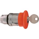 Schneider Electric ZB4BS944 Not-Aus/Not-Halt-Schalter, Frontelement, Harmony XB4, Metall, 22mm, rot, Pilz 40mm, Schlüsselentriegelung 