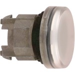 Schneider Electric ZB4BV013 Leuchtmelder, Frontelement, Harmony XB4, Metall, 22mm, weiß, für universelle LED, glatte Kalotte 