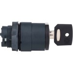 Schneider Electric ZB5AG0 Schlüsselschalter, Frontelement, Harmony XB5, Kunststoff, 22mm, schwarz, 3 Stellungen, rastend 