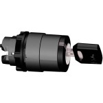 Schneider Electric ZB5AG2 Schlüsselschalter, Frontelement, Harmony XB5, Kunststoff, 22mm, schwarz, 2 Stellungen, rastend 