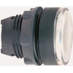 Schneider Electric ZB5AH0183 Leuchtdrucktaster, Frontelement, Harmony XB5, Kunststoff, 22mm, weiß, für universelle LED, für Einlegeschild, rastend 