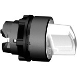 Schneider Electric ZB5AK1213 Leuchtwahlschalter, Frontelement, Harmony XB5, Kunststoff, 22mm, weiß, für universelle LED, 2 Stellungen, rastend 