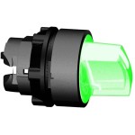 Schneider Electric ZB5AK1233 Leuchtwahlschalter, Frontelement, Harmony XB5, Kunststoff, 22mm grün, für universelle LED, 2 Stellungen, rastend 