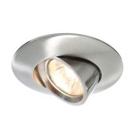 Deko-Light 126073 Einbaustrahler, Swing Rund, Tilt, 1x max 50 W MR16, Silber, Spannungskonstant, 1 