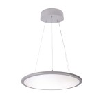 Deko-Light 342093 Pendelleuchte, LED Panel transparent Rund 580 mm, 53 W, DIM, 4000 K, Aluminium, 