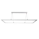 Deko-Light 342220 Pendelleuchte, LED Panel transparent, Eckig, 50 W, DIM, 3000/4000 K, Aluminium, 