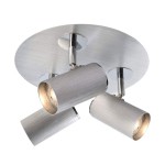 Deko-Light 348087 Deckenaufbauleuchte, Indi III, 3x max. 50 W GU10, Silber, 220-240 V/AC, 50 / 60 