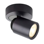 Deko-Light 348172 Deckenaufbauleuchte, Librae Round I, 1x max. 50 W GU10, Schwarz, 220-240 V/AC, 5 