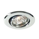 Deko-Light 442832 Einbaustrahler, Rund Tilt, 1x max 50 W MR16, Silber, Spannungskonstant, 12 V/AC/ 