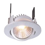 Deko-Light 565262 Einbaustrahler, COB-68-350mA-2700K-Rund-flach-Silber, Stromkonstant, 14-15 V/DC, 