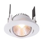 Deko-Light 565263 Einbaustrahler, COB-68-350mA-2700K-Rund-flach-Weiß, Stromkonstant, 14-15 V/DC, B 