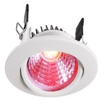 Deko-Light 565335 Einbaustrahler, COB 68, 8,5 W, RGB/3000K, Weiß, Spannungskonstant, 24 V/DC, IP 2 