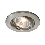 Deko-Light 686871 Einbaustrahler, Basic Rund, Tilt, 1x max 50 W MR16, Silber, Spannungskonstant, 1 