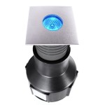 Deko-Light 730244 Bodeneinbauleuchte, Easy Square II, 3 W, RGB, Silber, Spannungskonstant, 24 V/DC 