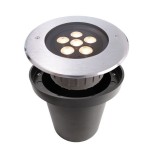 Deko-Light 730249 Bodeneinbauleuchte, HP I, 7,6 W, 3000 K, Silber, 220-240 V/AC, 50 / 60 Hz, IP 67 