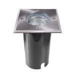 Deko-Light 730475 Bodeneinbauleuchte, Aton Eckig Set, 1x max. 7 W GU10, Schwarz, 220-240 V/AC, 50 