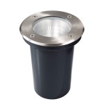 Deko-Light 730476 Bodeneinbauleuchte, Phakt Rund Set, 1x max. 9 W E27, Silber, 220-240 V/AC, 50 / 