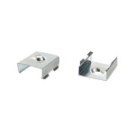 Deko-Light 987004 Profil Halteklammer, 2er Set Halteklammern für AU-10, Metall, Länge: 20 mm, Brei 
