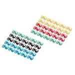 Digitus A-CC-M Farbclips für Patchkabel - Gemischt (je 20 Stück in Rot, Grün, Blau, Gelb, Schwarz) 