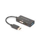 ASSMANN AK-340418-002-S DIGITUS DisplayPort 3in1 Adapter / Konverter - DP - HDMI+DVI+VGA 