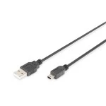 Digitus DB-300130-010-S USB 2.0 Anschlusskabel, Typ A auf Mini B 