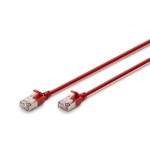 Digitus DK-1632-A-003S-R CAT 6A F-FTP Slim Patchkabel, 0,3m, Rot 
