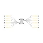Digitus DK-2A338U075BK-BBB Vorkonfektionierte Glasfaser Universal Breakout Kabel, Singlemode OS2, 8 Fasern, LC/UPC - LC/UPC 