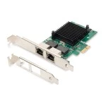 ASSMANN DN-10132 DIGITUS 2-Port Gigabit Ethernet Netzwerkkarte, RJ45, PCI Express, Intel Chipsatz 