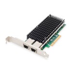 ASSMANN DN-10163 DIGITUS 2-Port 10 Gigabit Ethernet Netzwerkkarte, RJ45, PCI Express, Intel Chipsatz 