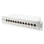 ASSMANN DN-91612S-EA-G DIGITUS CAT 6A Patch Panel, geschirmt, 12-Port, 1HE, 10, grau 