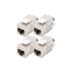Digitus DN-93615-4 CAT 6A Keystone Modul, geschirmt, werkzeugfreier Montageanschluss - 4 Stk. 