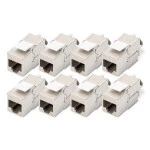 Digitus DN-93615-8 CAT 6A Keystone Modul, geschirmt, werkzeugfreier Montageanschluss - 8 Stk. 