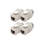 Digitus DN-93617-4 CAT 6A Keystone Modul, geschirmt mit intelligentem Kabelmanager - 4 Stk. 