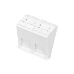 Digitus DN-93802-7-SH Frontplatte, 2-Port, 45 x 45 mm, abgewinkelt, für Rahmen DN-93802-5-SH 