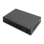 ASSMANN DN-95330-1 DIGITUS 4+1-Port Gigabit PoE Netzwerkswitch, Desktop, unmanaged, 1 Uplink Port RJ45, 60 W, af/at 