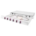 Digitus DN-96320-4 LWL-Spleißbox, 1HE, bestückt, 6x SC DX, OM4 