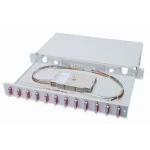 Digitus DN-96321-4 LWL Spleißbox, 1HE, bestückt, 12x SC DX, OM4 