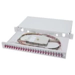 Digitus DN-96332-4 LWL Spleißbox, 1HE, bestückt, 24x LC DX, OM4 