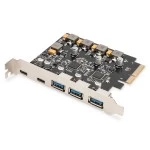Digitus DS-30222 PCIe Karte 2x USB-C + 3x USB A 