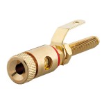 Rutenbeck 17000309 Lautsprecher-Buchse, für Montageadapter LS-MA Up, Kabelöse/Lötanschluss (Masse), rot (ähnlich RAL 3000) 