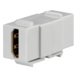 Rutenbeck 17010653 HDMI-Keystone (Buchse/Buchse), für Montageadapter KMK-MA Up und andere Keystone-Aufnahmen, reinweiß (ähnlich RAL 9010) 