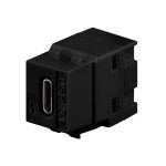 Rutenbeck 17010667 USB 3.1-Keystone, Typ C (Buchse/Buchse), für Montageadapter KMK-MA Up und andere Keystone-Aufnahmen, schwarz (ähnlich RAL 9005) 