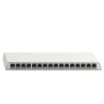 Rutenbeck 23611116 10 Gigabit-Patchpanel, geschirmt, Aufputz, für Tisch-/Wandmontage, REG-Montage mit Hutschienenadapter 10010070 