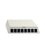 Rutenbeck 23911108 Patchpanel zur Aufnahme von max. 8 Universalmodulen und Keystonemodulen KMK, Aufputz, für Tisch-/Wandmontage, REG-Montage 