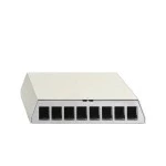 Rutenbeck 23911208 Cat.6A iso-Patchpanel mit 8 Universalmodulen UM-Cat.6A iso 10G, geschirmt, Aufputz, für Tisch-/Wandmontage, REG-Montage 