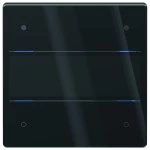 Theben 4804414 Glas-Tastsensor mit 4 Tasten, 4 Status-LEDs und integriertem Temperatursensor schwarz 