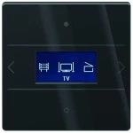 Theben 4969298 KNX Glas-Raumcontroller mit integriertem Temperaturregler und KNX Data Secure in Schwarz 