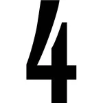 RZB 99222.003.4 Ziffer schwarz 100mm für Hausnummernleuchte 