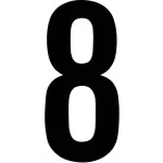 RZB 99222.003.8 Ziffer schwarz 100mm für Hausnummernleuchte 