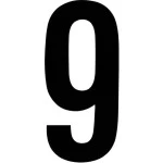 RZB 99223.013.9 Ziffer schwarz 120mm für die superflache Hausnummernleuchte 
